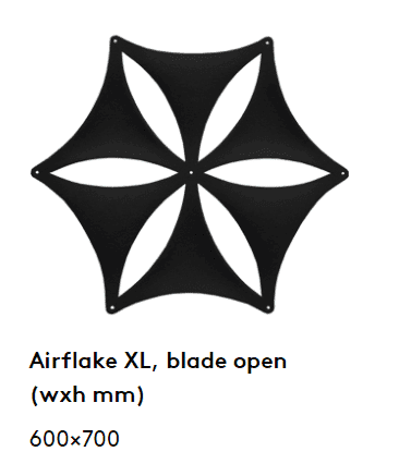 Airflake XL afmeting