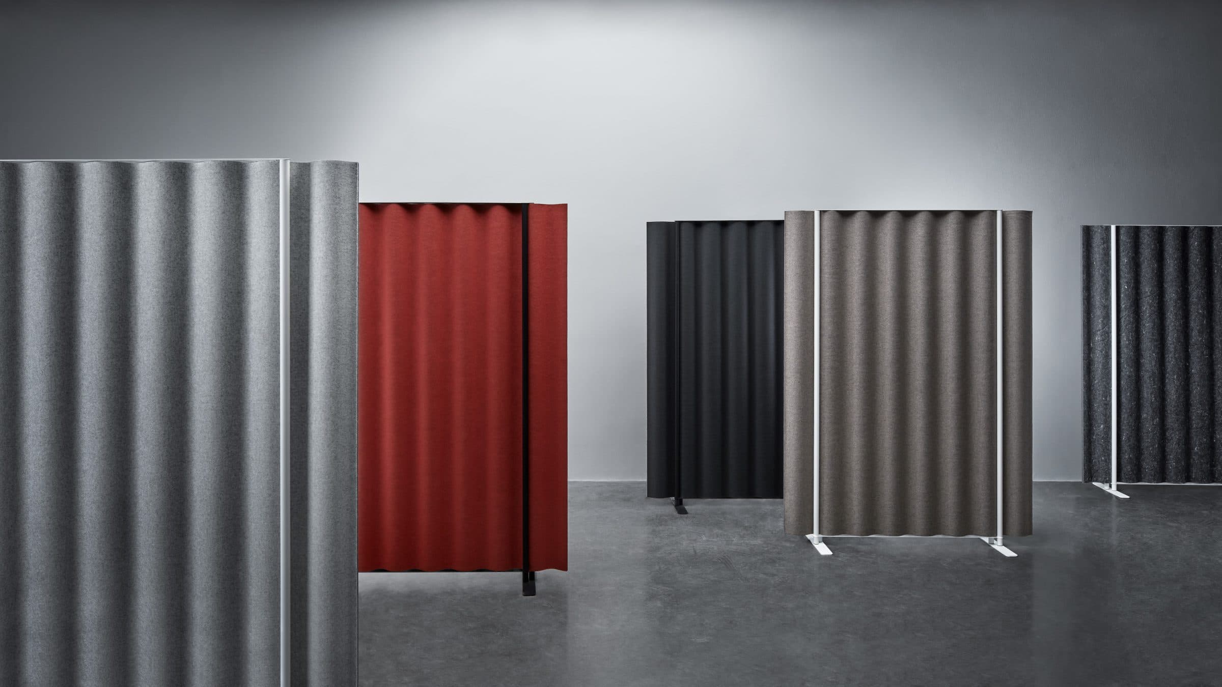 Akoestisch scherm met golvende vorm - Abstracta