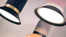 Gestoffeerde akoestische lamp