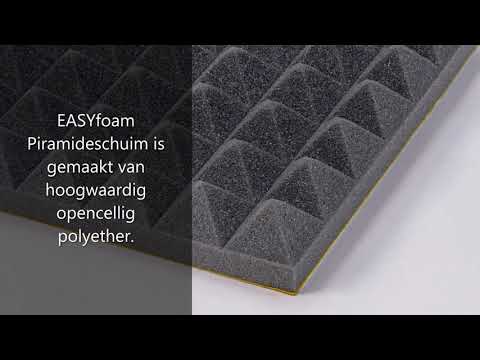 EASYfoam piramideschuim is vlamdovend en akoestisch
