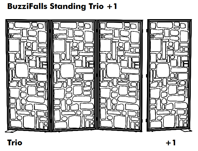 Buzzifalls standing trio extra panelen