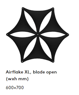 Airflake XL afmeting