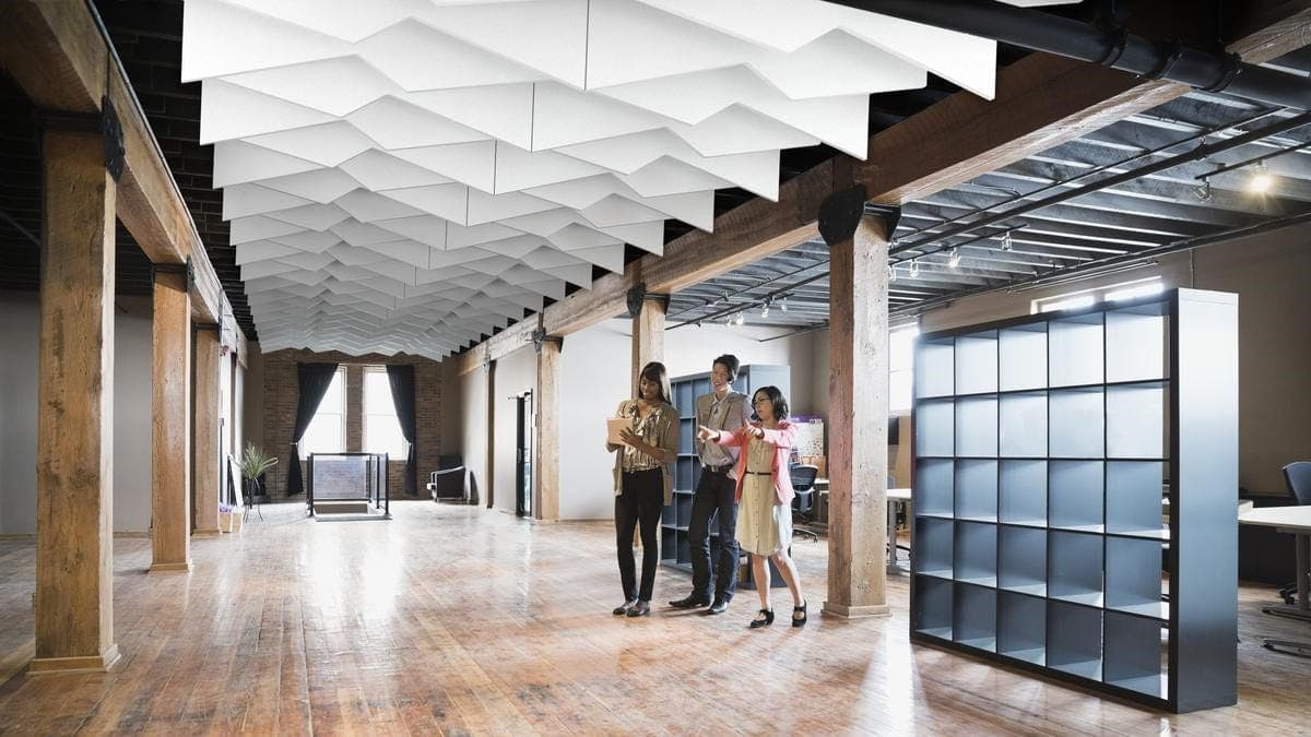 Akoestische baffle van Ecophon