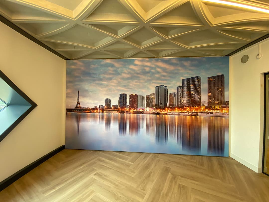 Wandvullend akoestisch fotopaneel